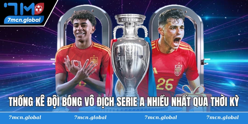 Thống kê đội bóng vô địch Serie A nhiều nhất qua các thời kỳ