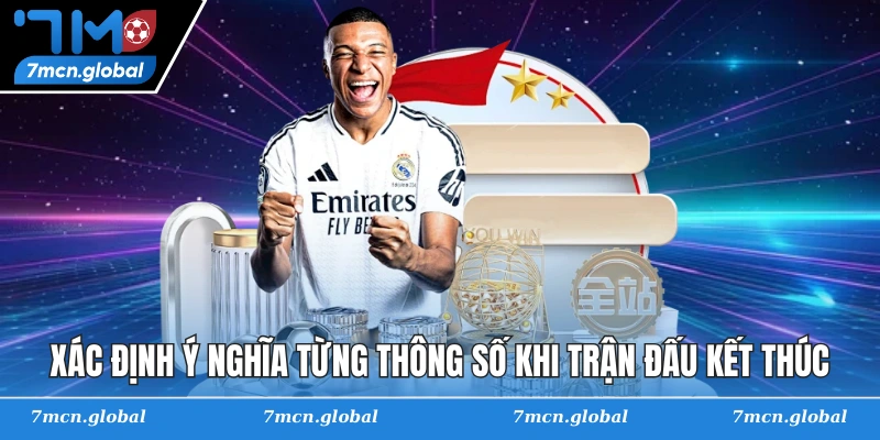 Xác định ý nghĩa từng thông số khi trận đấu kết thúc